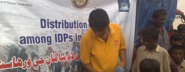 &nbsp; Progress Report Project Objective: Distribution of clothes among the flood affected families of District Badin and Umerkot ( Taluka Kunri ),Sindh Pakistan. Contact Person: Rtn. Prem Sagar (Rotary Club...