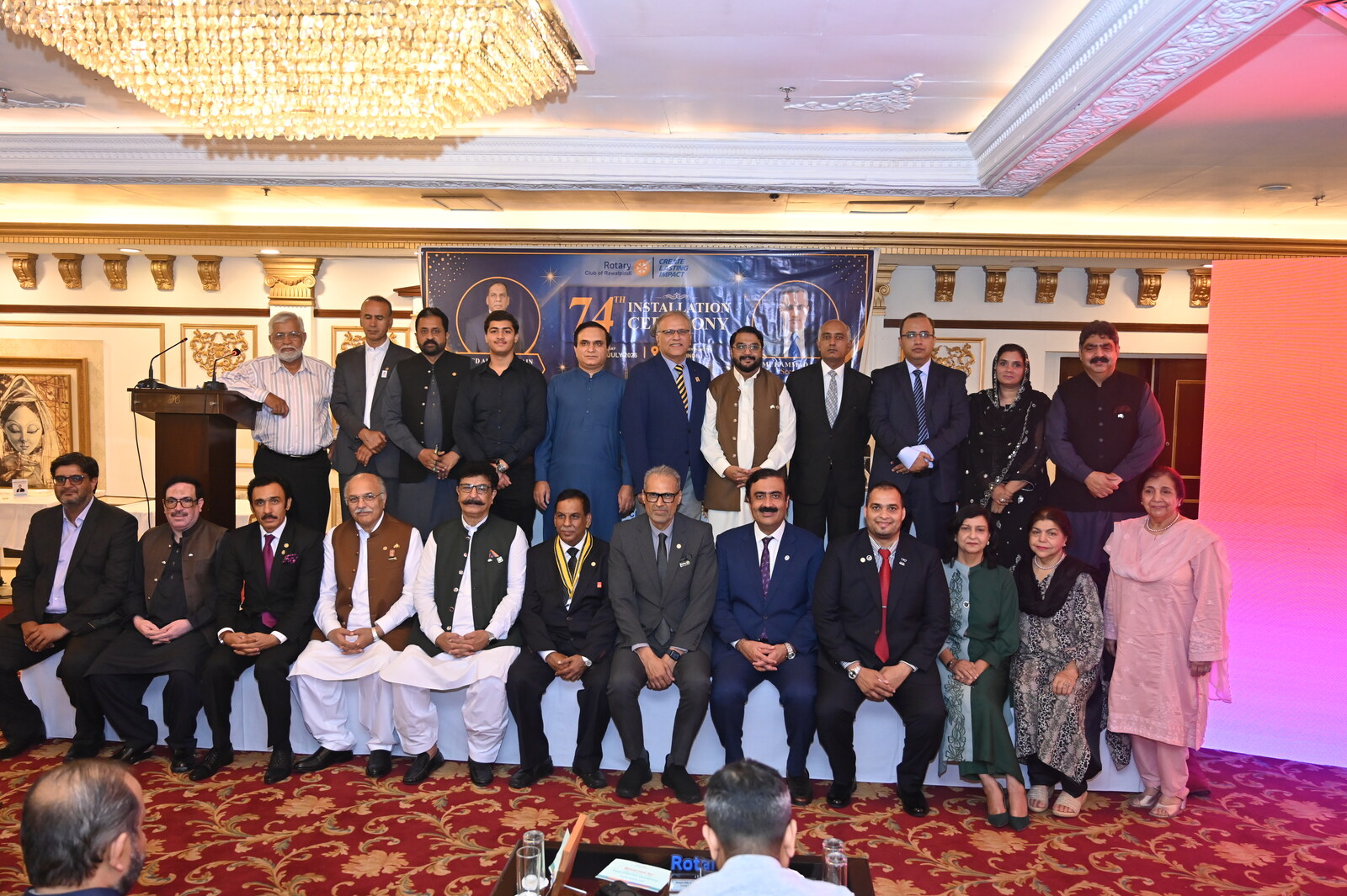 Members and guests of the Rotary Club of Rawalpindi at the 74th Installation Ceremony