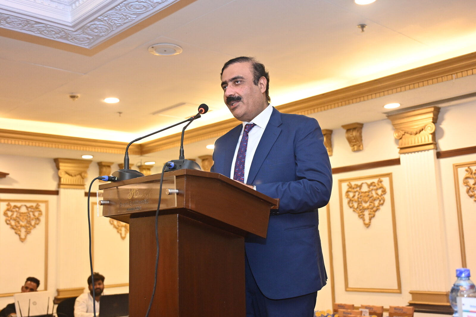 Dr. Obaidullah Malik, Chief Executive Officer of DRAP, addresses the 74th Installation Ceremony of the Rotary Club of Rawalpindi